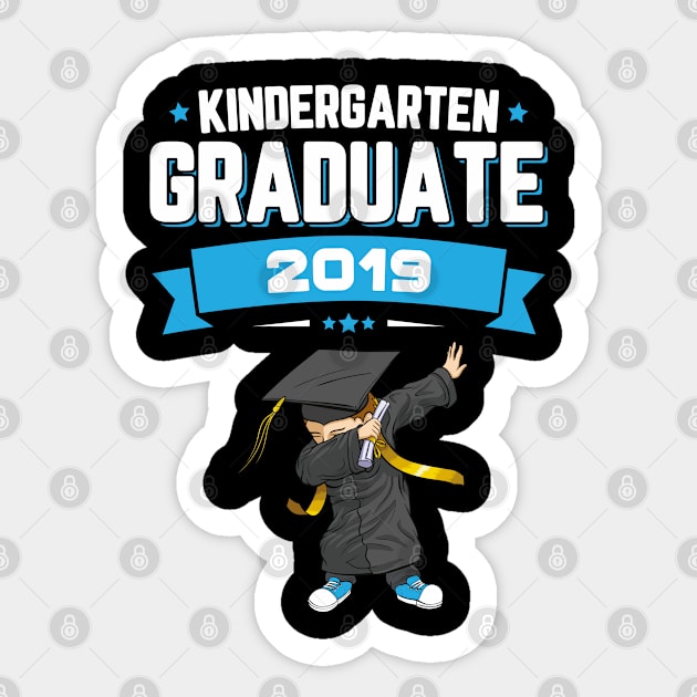 Dabbing Kindergarten Graduate Class Of 2019 Boys Sticker by trendingoriginals